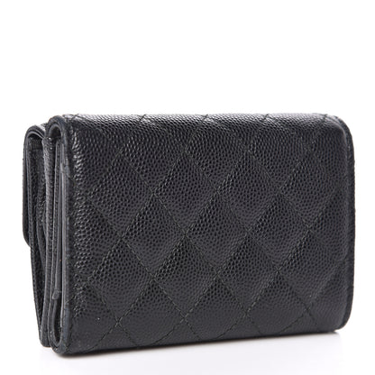 Chanel Caviar Quilted Small Boy Flap Wallet Black 3 of 8