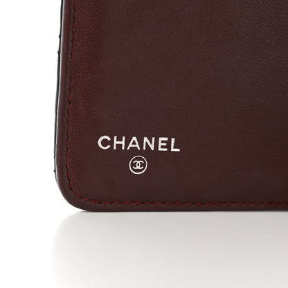 Chanel Lambskin Quilted Zipped Pocket Wallet Black 7 of 14