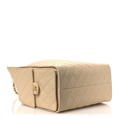 Chanel Caviar Quilted Medium Chanel 25 Handbag Beige 5 of 14