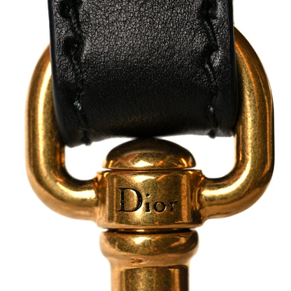 Christian Dior Canvas Embroidered Studded Bohemian Fringe Shoulder Strap Black Multicolor 5 of 6