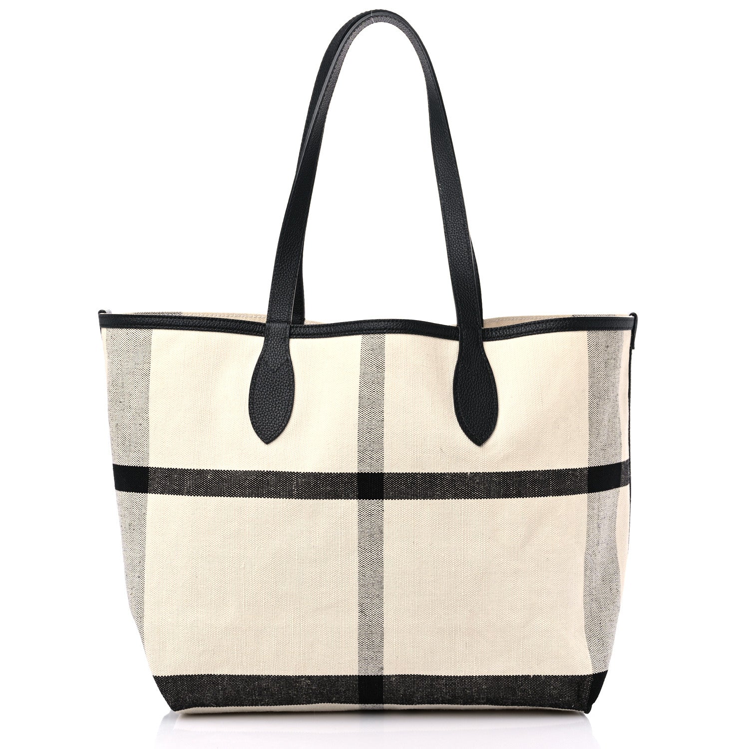 Burberry Coated Canvas Medium Reversible Doodle Tote White Black 8 of 12