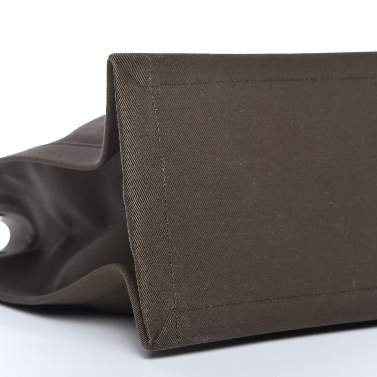 Linen Calfskin Rive Gauche Tote Khaki