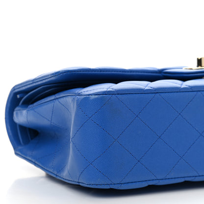 Chanel Lambskin Quilted Medium Double Flap Blue 9 of 12