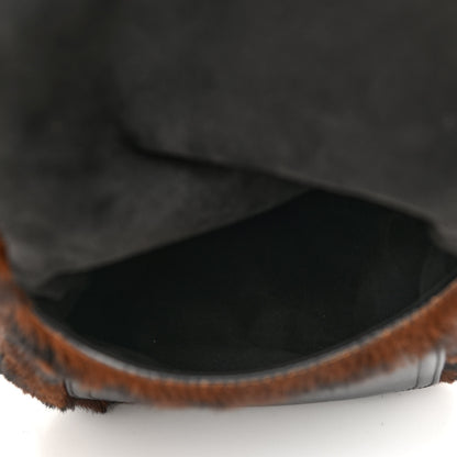 Tom Ford Calfskin Calf Hair Leopard Print Mini Jennifer Crossbody Bag Brown Black 5 of 7