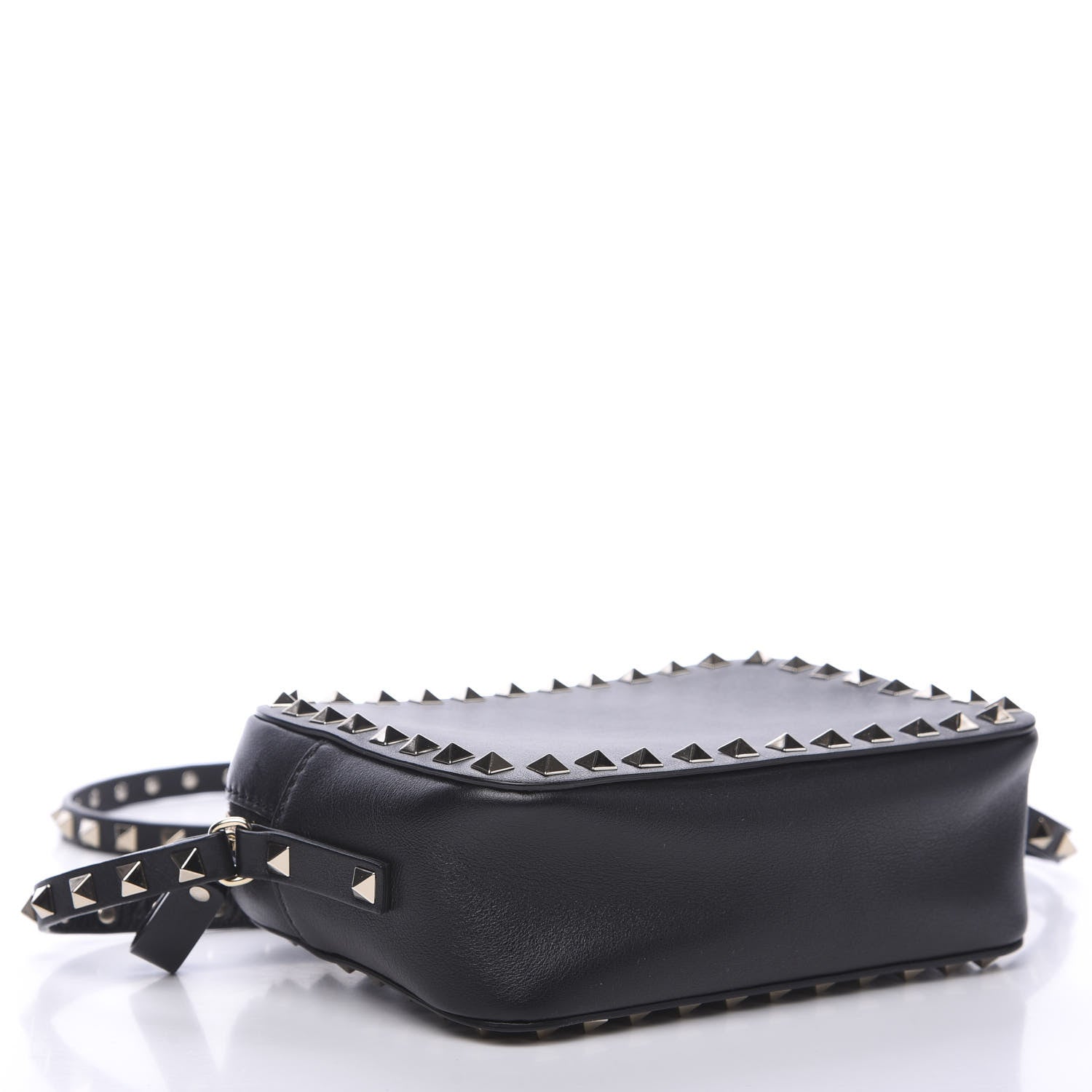 Valentino Garavani Calfskin Rockstud Camera Crossbody Bag Black 3 of 7