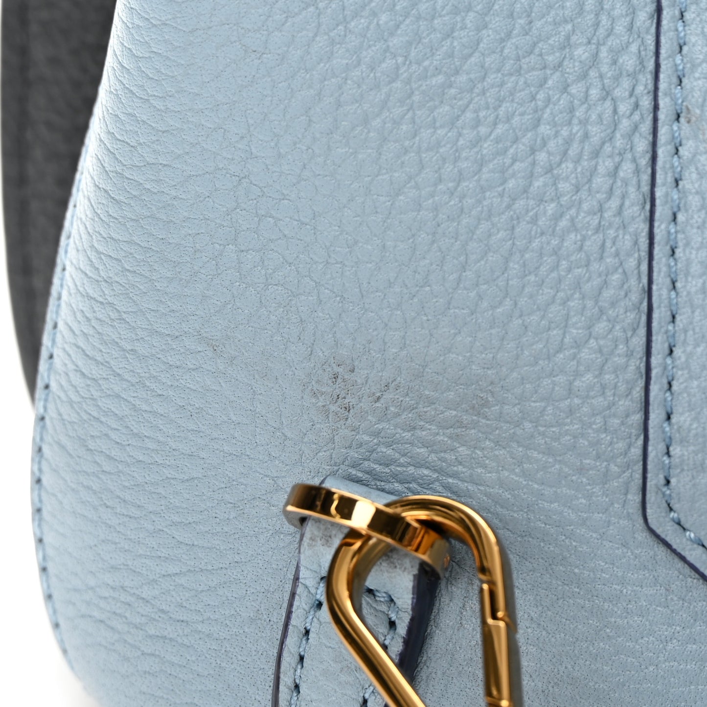 Grained Calfskin Large Milla Convertible Backpack Navy Multicolor