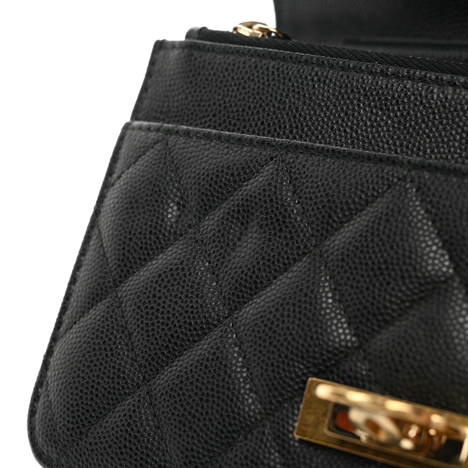 Chanel Caviar Quilted Golden Class Wallet On Chain WOC Black 12 of 12
