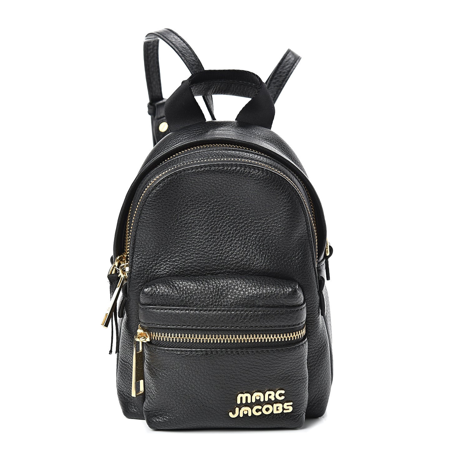 Pebbled Calfskin Backpack Black