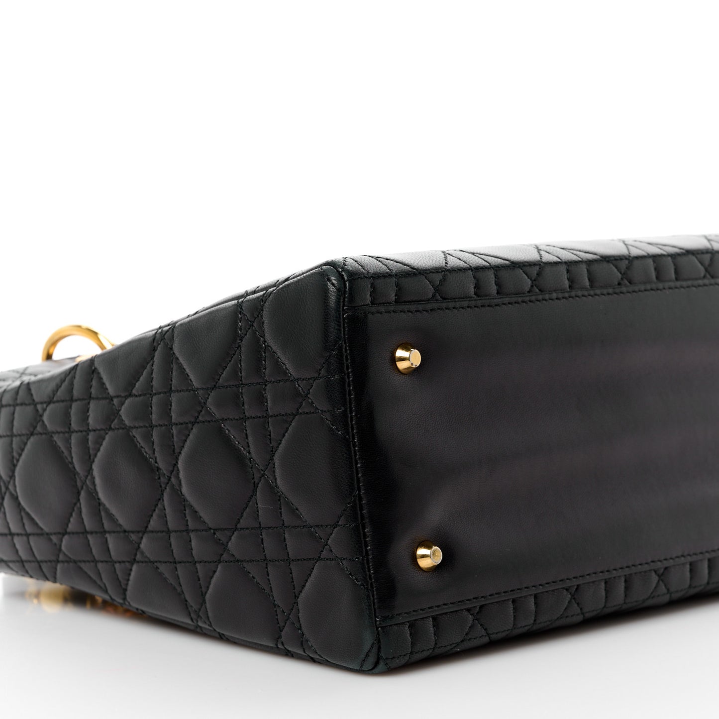 Lambskin Cannage Medium Lady Dior Black