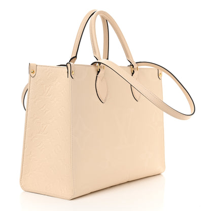 Louis Vuitton Empreinte Monogram Giant Onthego MM Creme 3 of 12