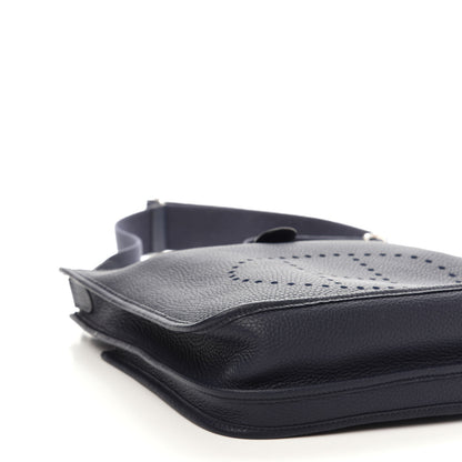 Hermes Taurillon Clemence Evelyne III PM Bleu Nuit 7 of 10