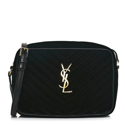 Saint Laurent Velvet Matelasse Monogram Lou Camera Bag Black 1 of 10