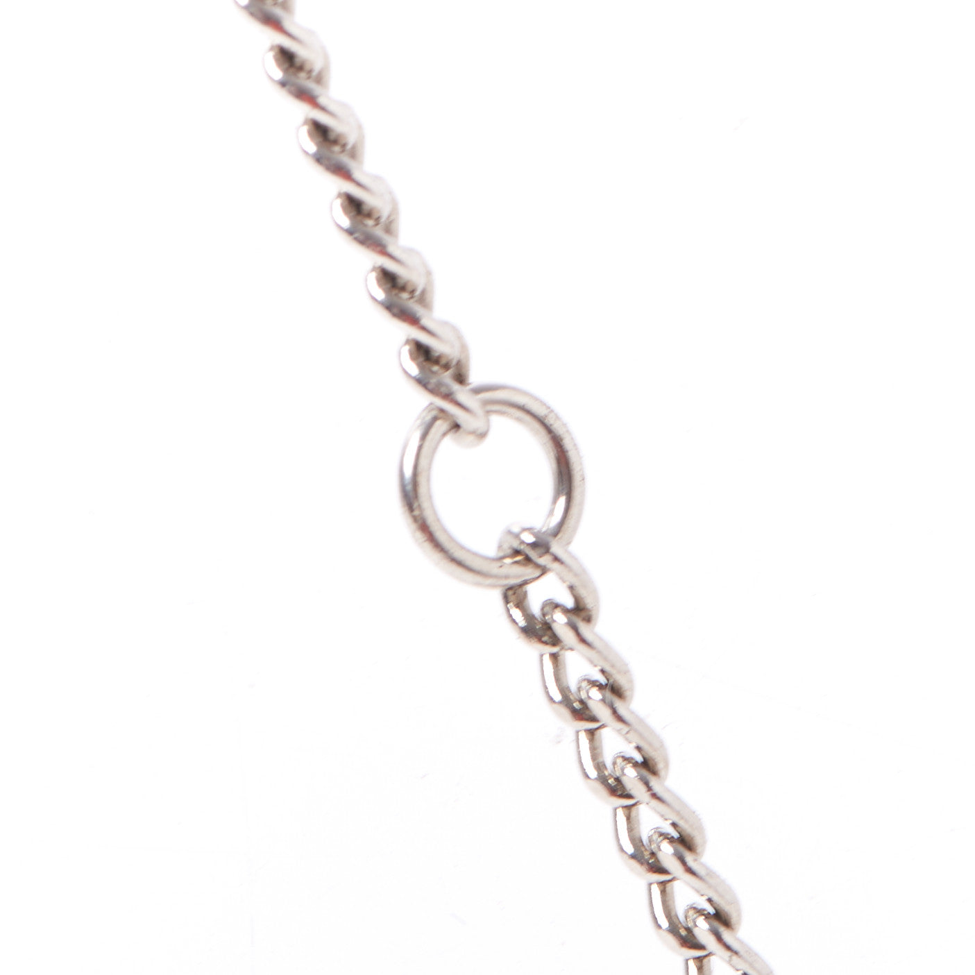 Metal CC Necklace Silver