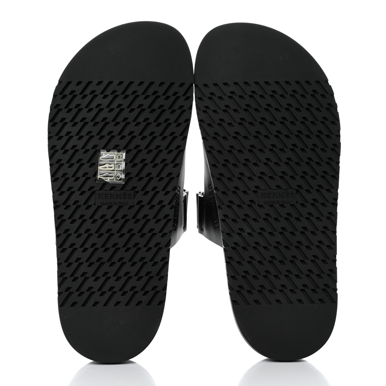 Hermes Calfskin Womens Chypre Sandals 37.5 Black 5 of 9