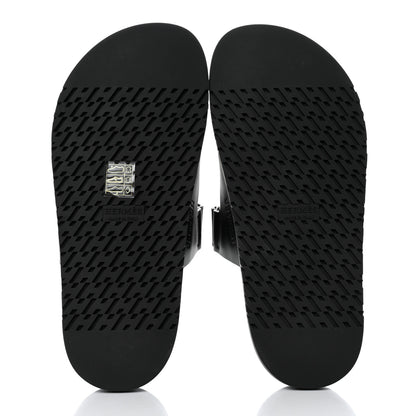 Hermes Calfskin Womens Chypre Sandals 37.5 Black 5 of 9