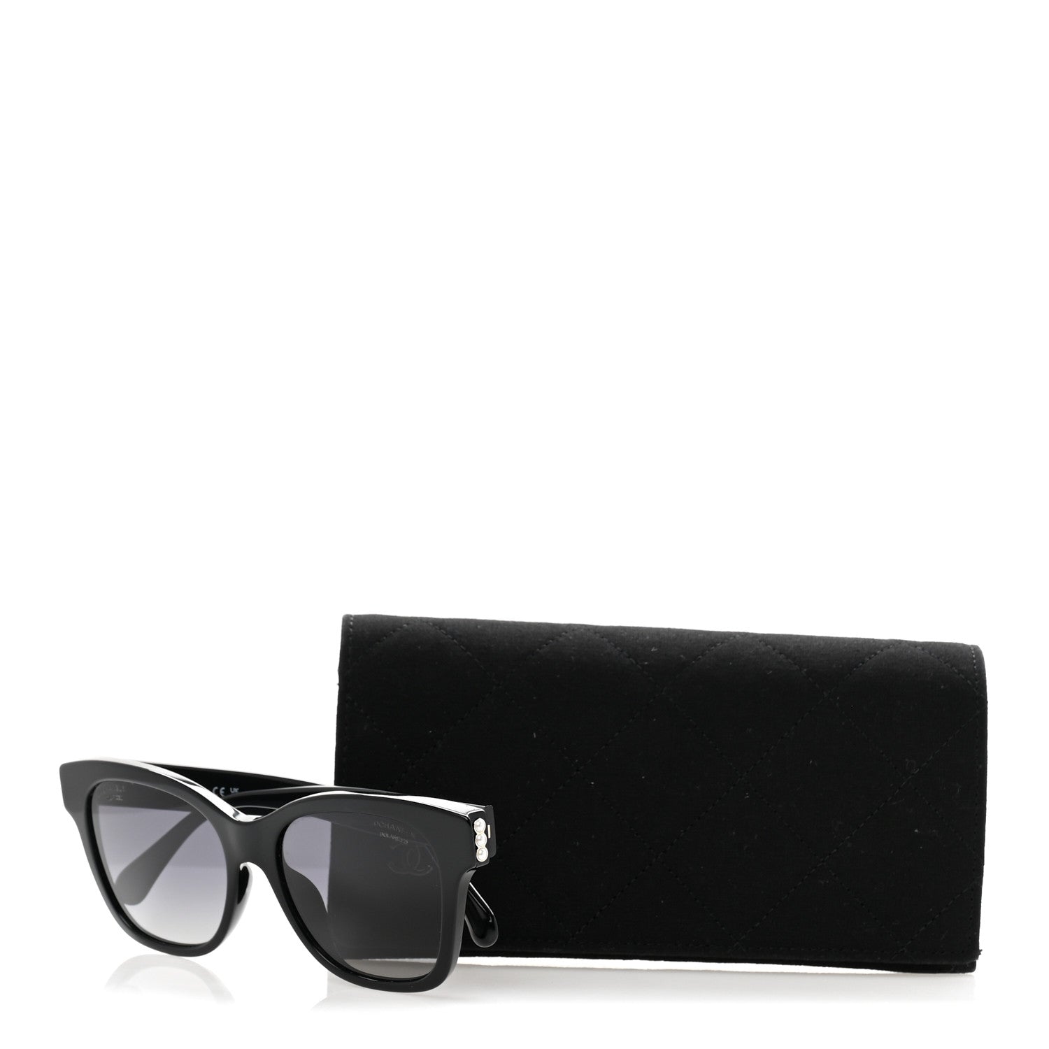 Chanel Acetate Polarized Pearl CC Square Sunglasses 5482-H-A Black 8 of 8