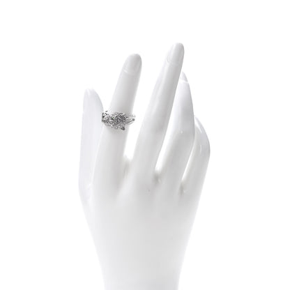 Cartier 18K White Gold Diamond Emerald Black Onyx Panthere de Ring 51 5.75 2 of 5