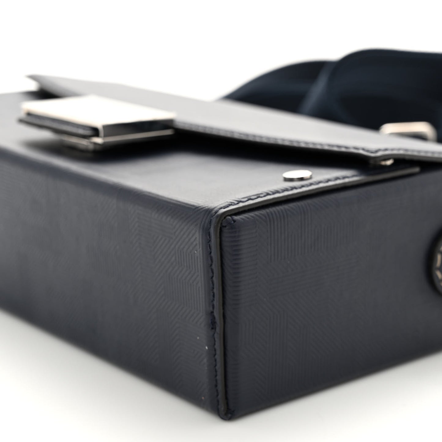 Vitello King FF Lines Embossed Baguette Soft Trunk Midnight