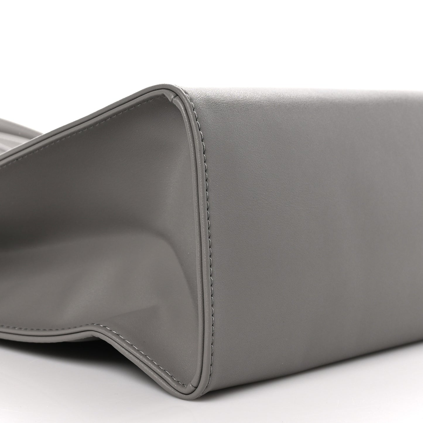 Vegan Leather Medium Shopping Bag Grey