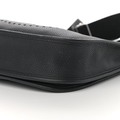 Hermes Taurillon Clemence Evelyne III PM Black 10 of 11