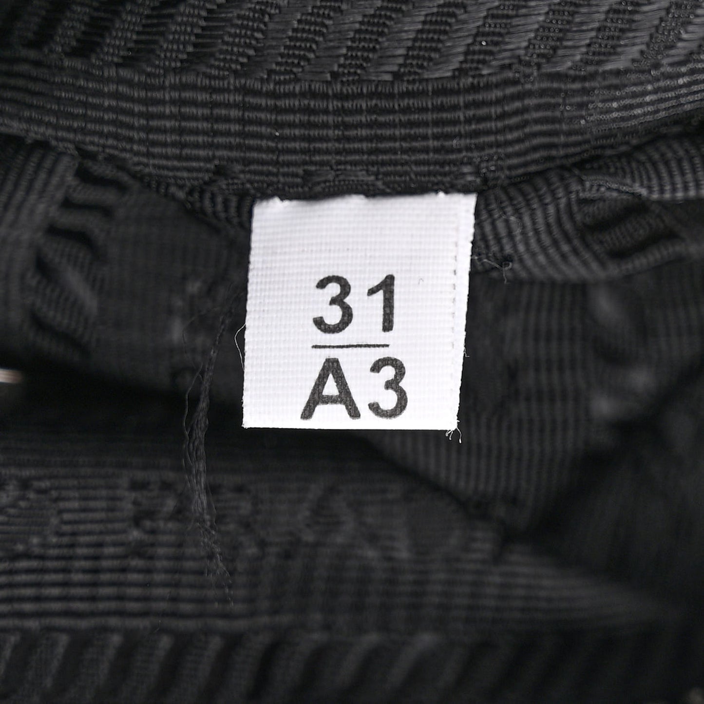 Terry Cloth Mini Re-Edition 2000 Bag Black White