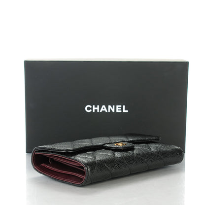 Chanel Caviar Quilted Large Flap Wallet Black 4 of 8