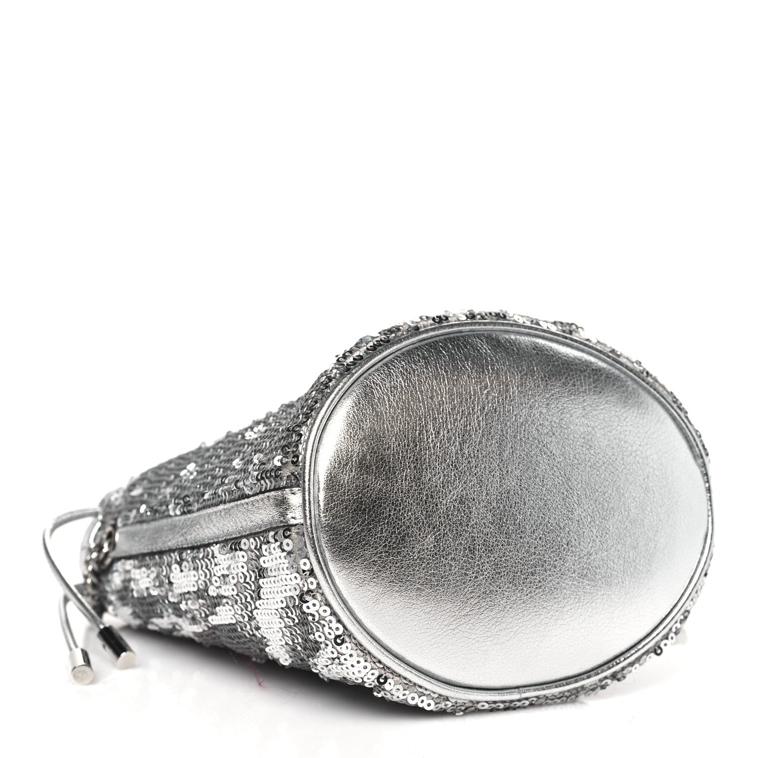 Gucci Sequin Mini GG Marmont 2.0 Bucket Bag Silver 4 of 10