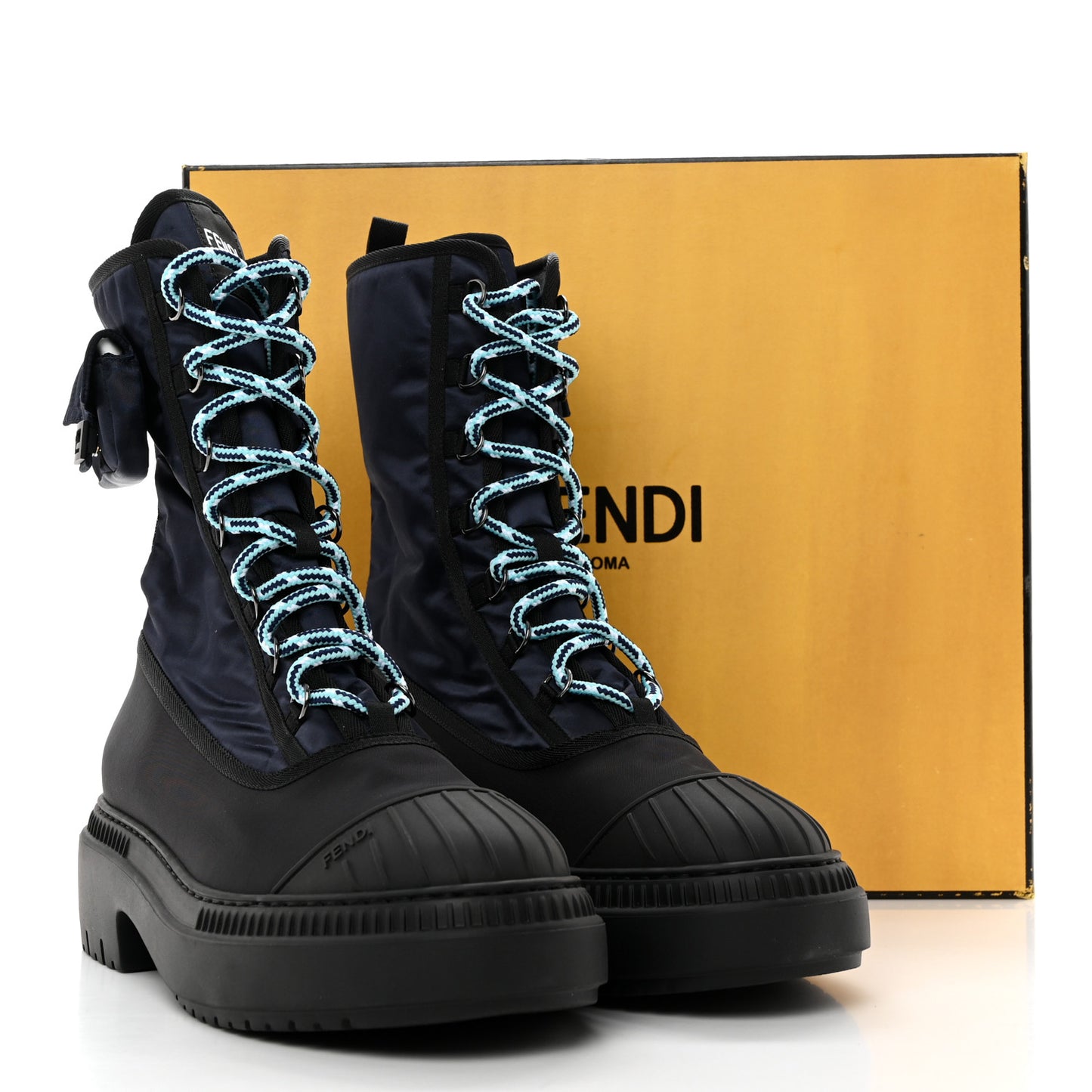 Nylon Baguette Domino 50mm Biker Boots 41 Eddie Black