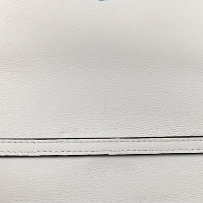 Chloe Calfskin Crocodile Embossed Small Nile Bracelet Minaudiere Bag White 14 of 14