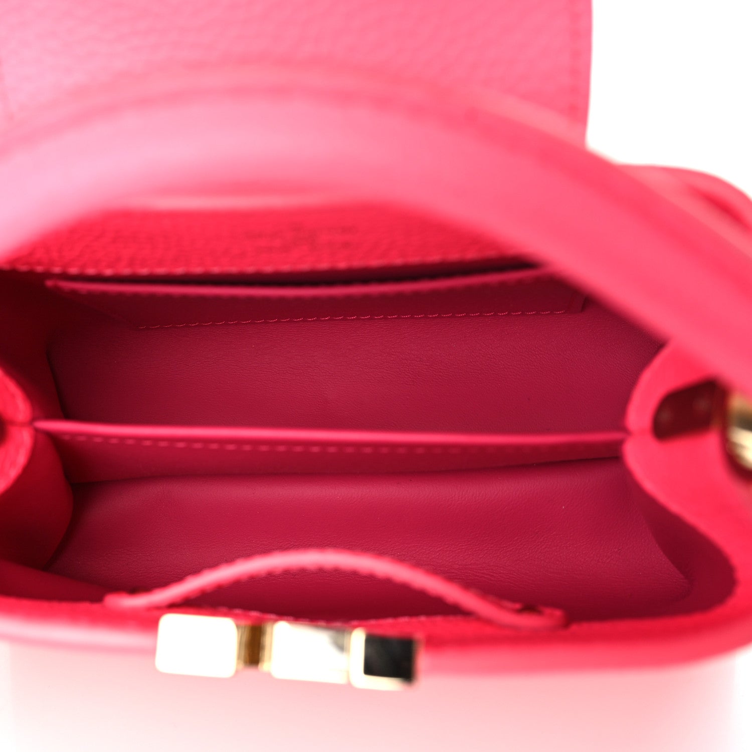 Louis Vuitton Taurillon Monogram Tuffetage Capucines Mini Fluo Pink 4 of 7