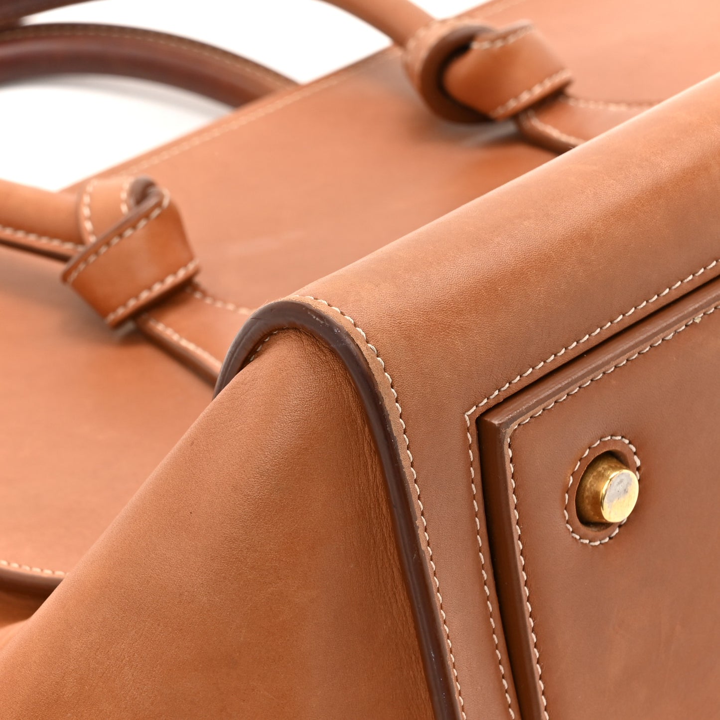 Natural Calfskin Mini Tie Knot Tote Tan