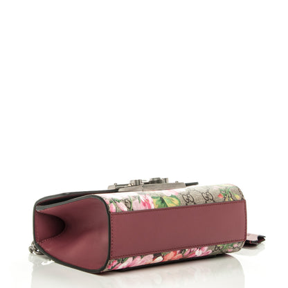 Gucci GG Supreme Monogram Blooms Small Padlock Shoulder Bag Beige Multicolor Dry Rose 4 of 7