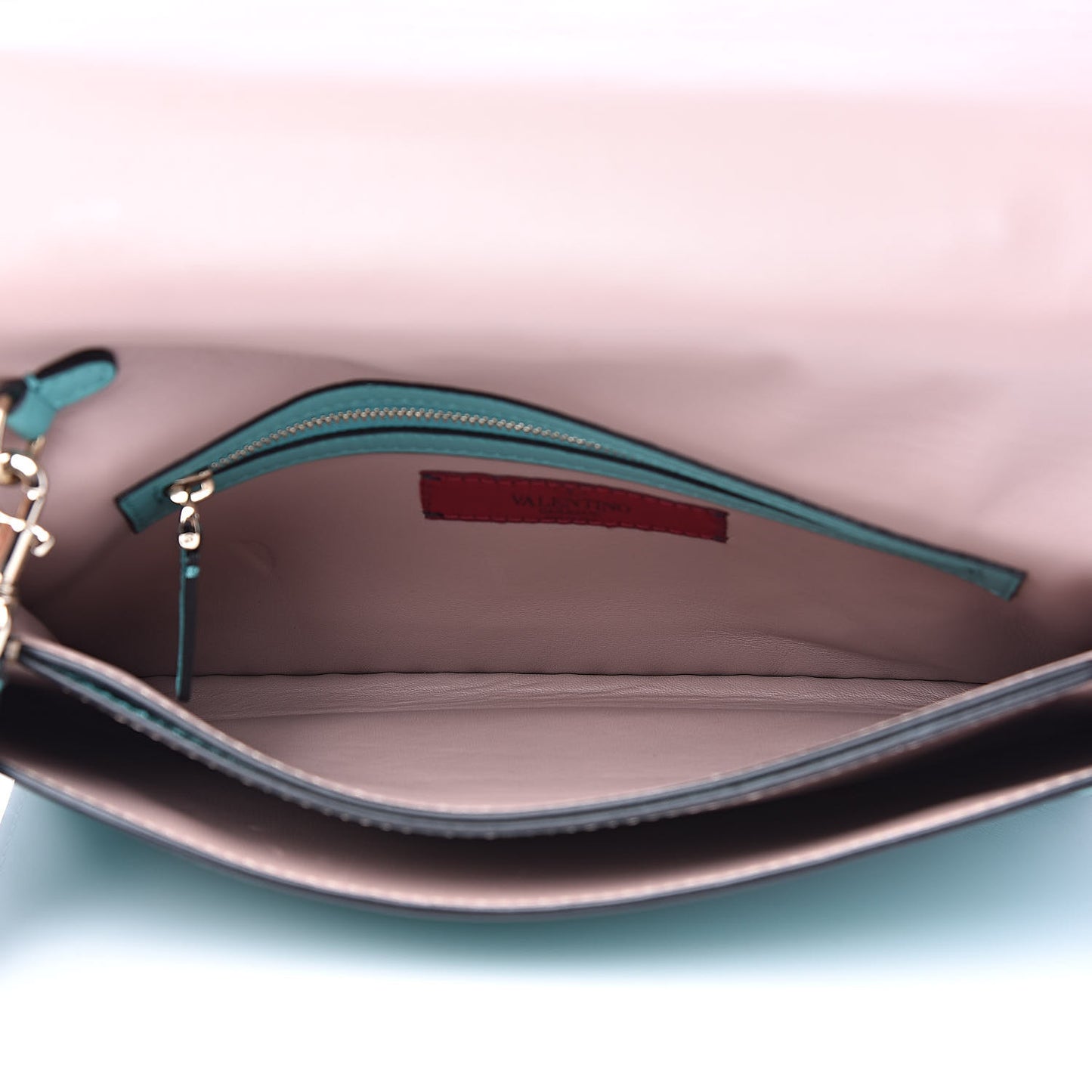 Nappa Rockstud Wristlet Clutch Colibri