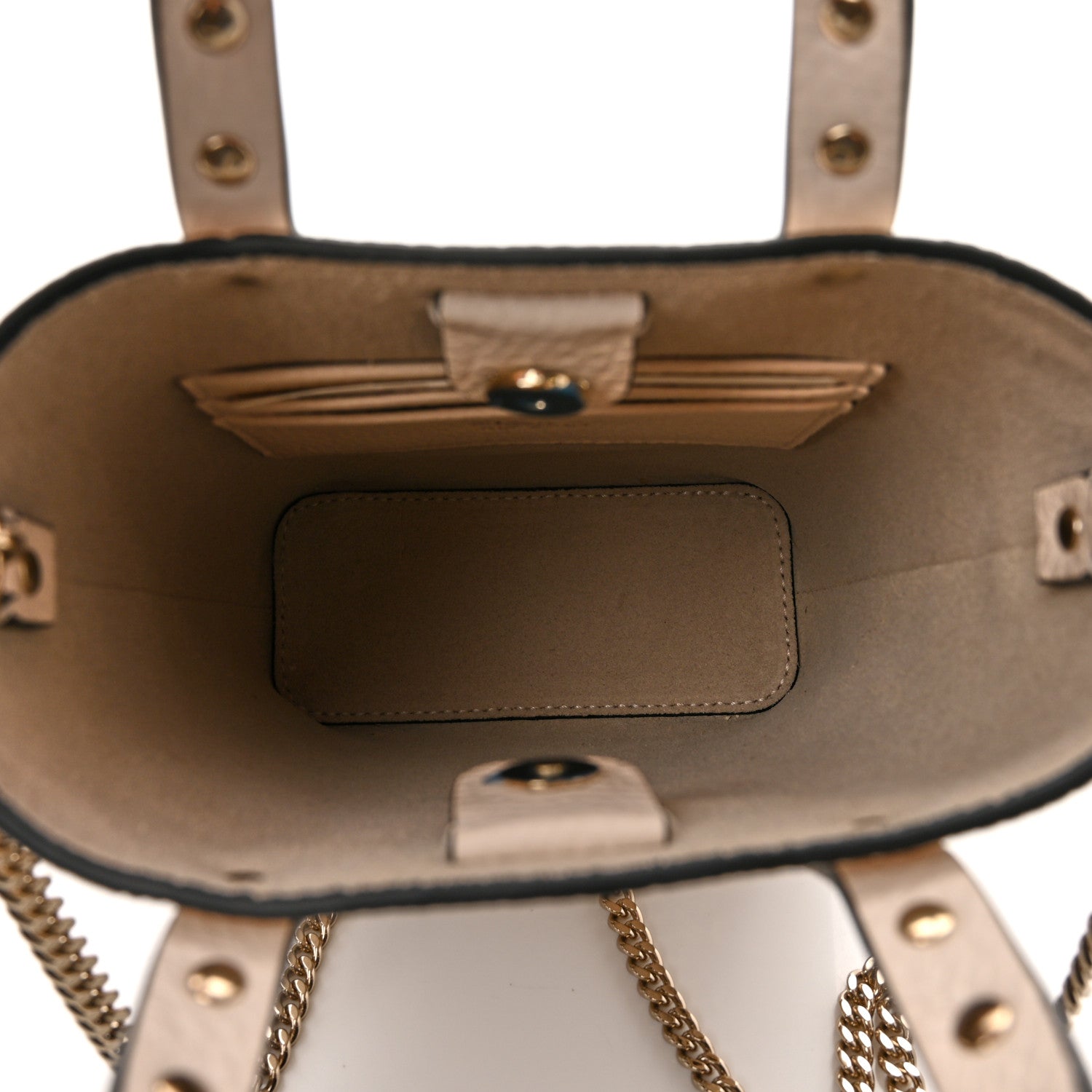 Valentino Garavani Pebbled Calfskin Rockstud North South Crossbody Bag Light Ivory 5 of 9