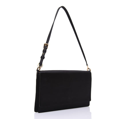 Prada Satin Pochette Bag Black 4 of 15