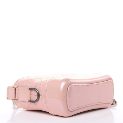 Chanel Iridescent Aged Calfskin Quilted Small Gabrielle Hobo Light Pink 4 of 10