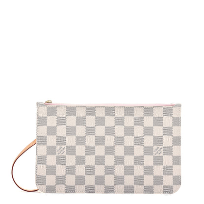 Louis Vuitton Damier Azur Neverfull MM GM Pochette Rose Ballerine 1 of 14