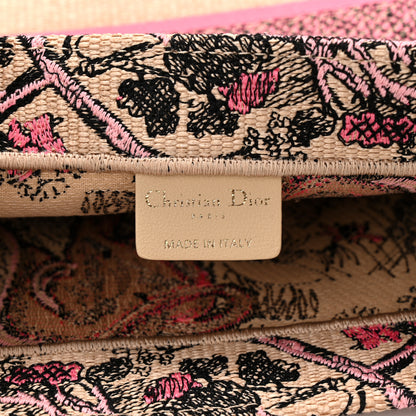 Christian Dior Canvas Toile De Jouy Embroidered Large Book Tote Rose Multicolor 6 of 10