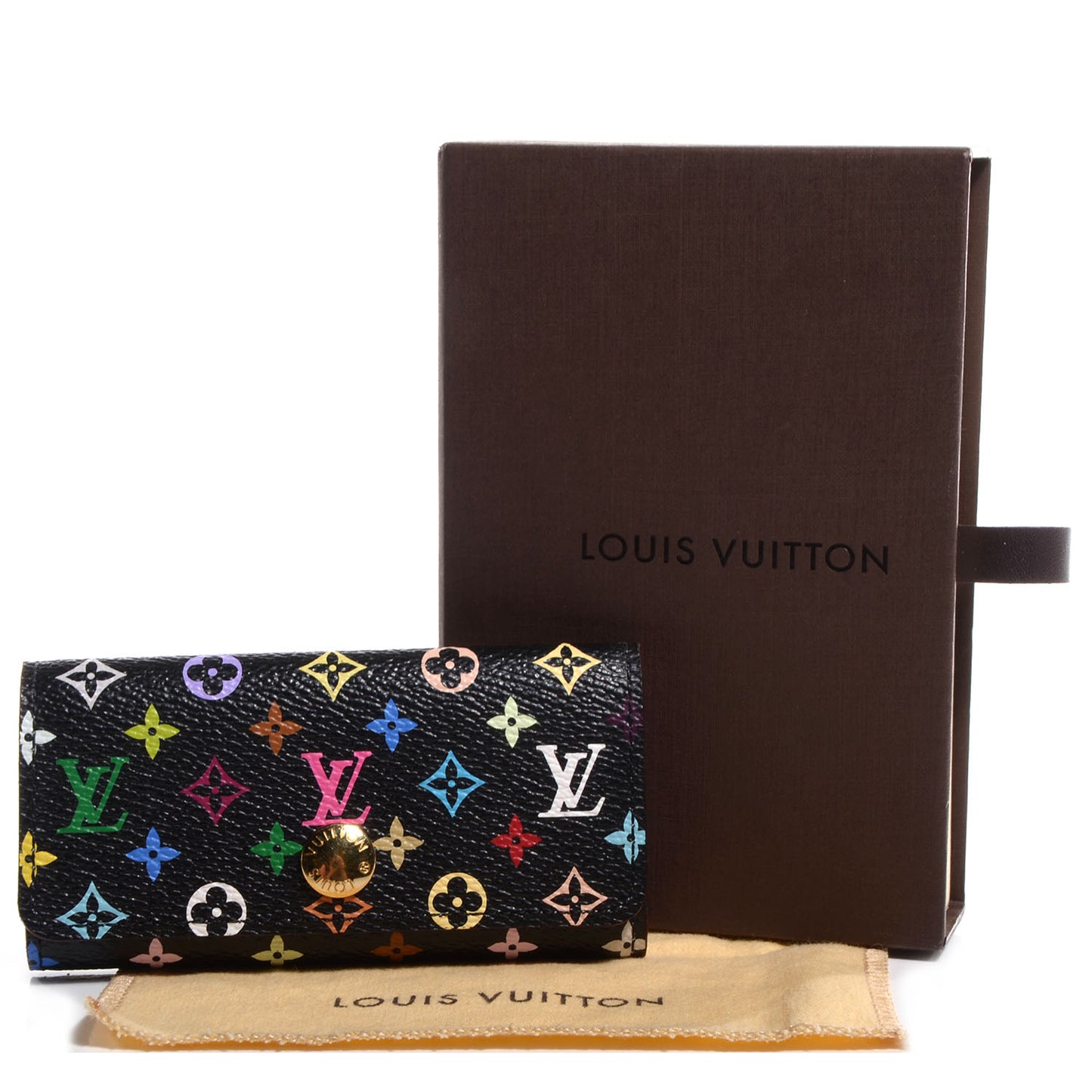 Monogram Multicolor Multicles 4 Key Holder Black Violet