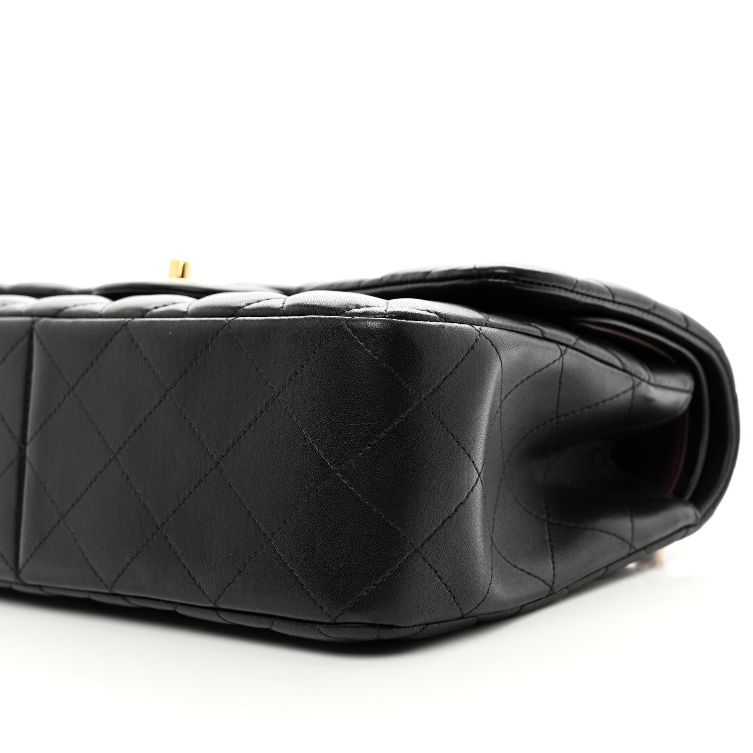 Chanel Lambskin Quilted Jumbo Double Flap Black 10 of 11