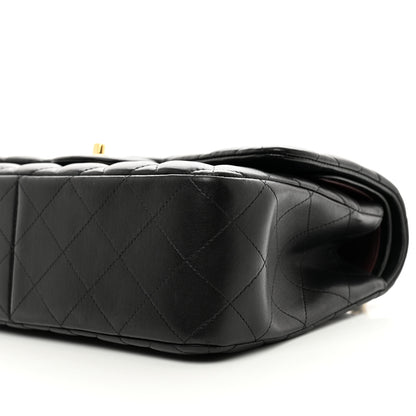 Chanel Lambskin Quilted Jumbo Double Flap Black 10 of 11