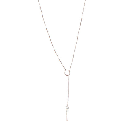 Gucci 18K White Gold 20mm Lariat Necklace 1 of 5