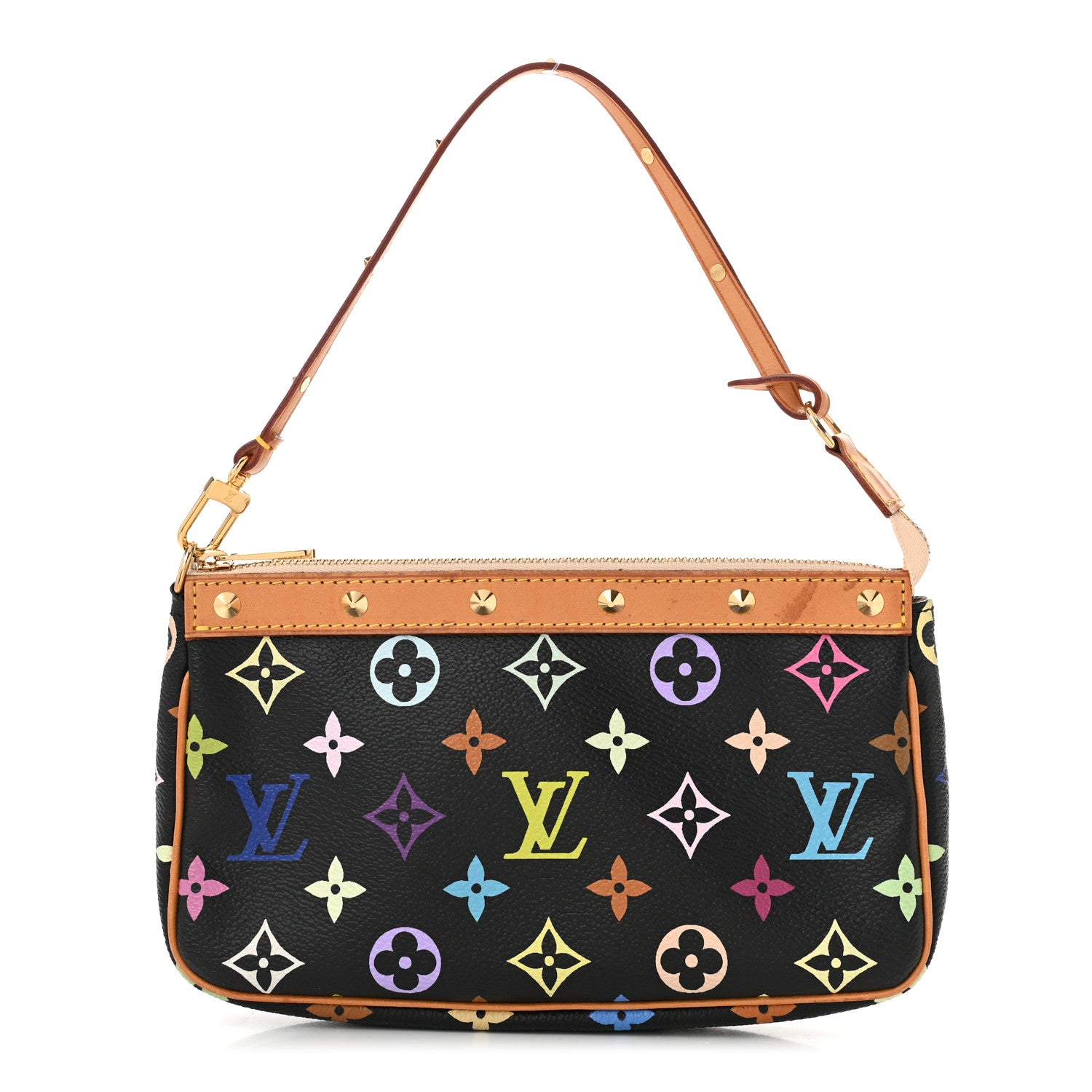 Louis Vuitton Monogram Multicolor Pochette Accessories Black 1 of 10
