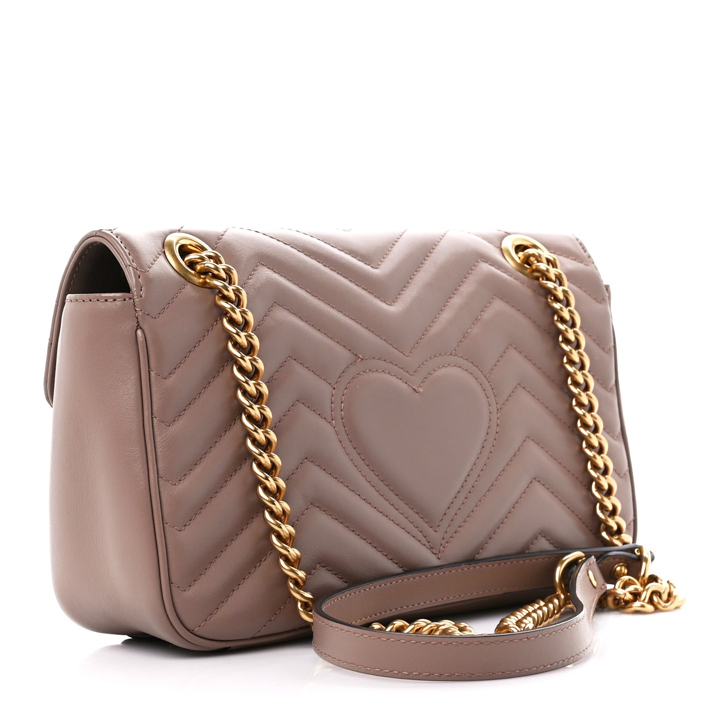 Calfskin Matelasse Small GG Marmont Shoulder Bag Porcelain Rose
