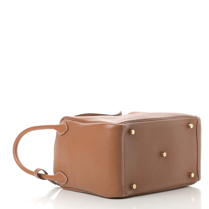 Hermes Taurillon Clemence Lindy 30 Gold 4 of 17