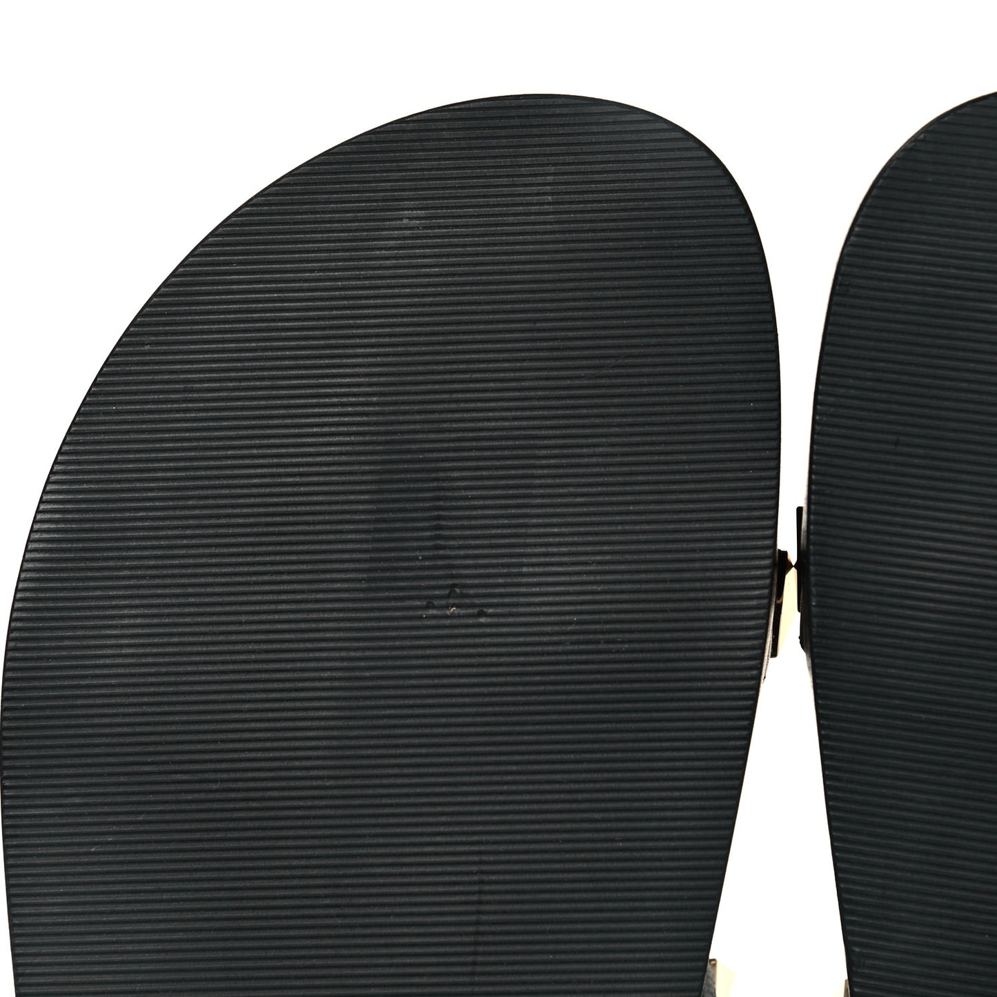 Calfskin Rockstud Flat Slide Sandals 37 Black
