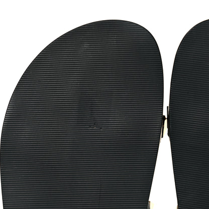Valentino Garavani Calfskin Rockstud Flat Slide Sandals 37 Black 8 of 8