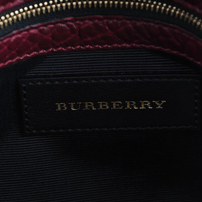 Burberry Signature Grain Calfskin Check Embossed Small Chichester Crossbody Clutch Bag Red 6 of 8