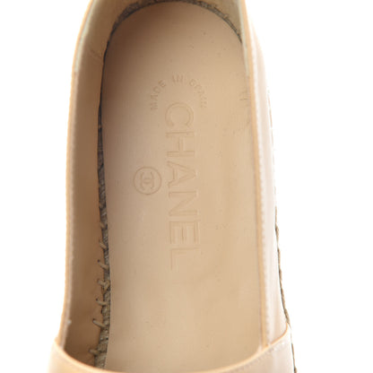 Chanel Lambskin CC Espadrilles 39 Beige Black 5 of 7