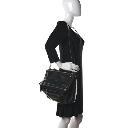 Givenchy Pebbled Calfskin Medium Pyramid Stud Pandora Black 2 of 11